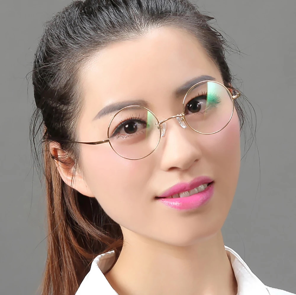 Титановые круглые винтажные оптические оправы для очков, брендовые дизайнерские высококачественные очки для женщин и мужчин, модные очки для очков