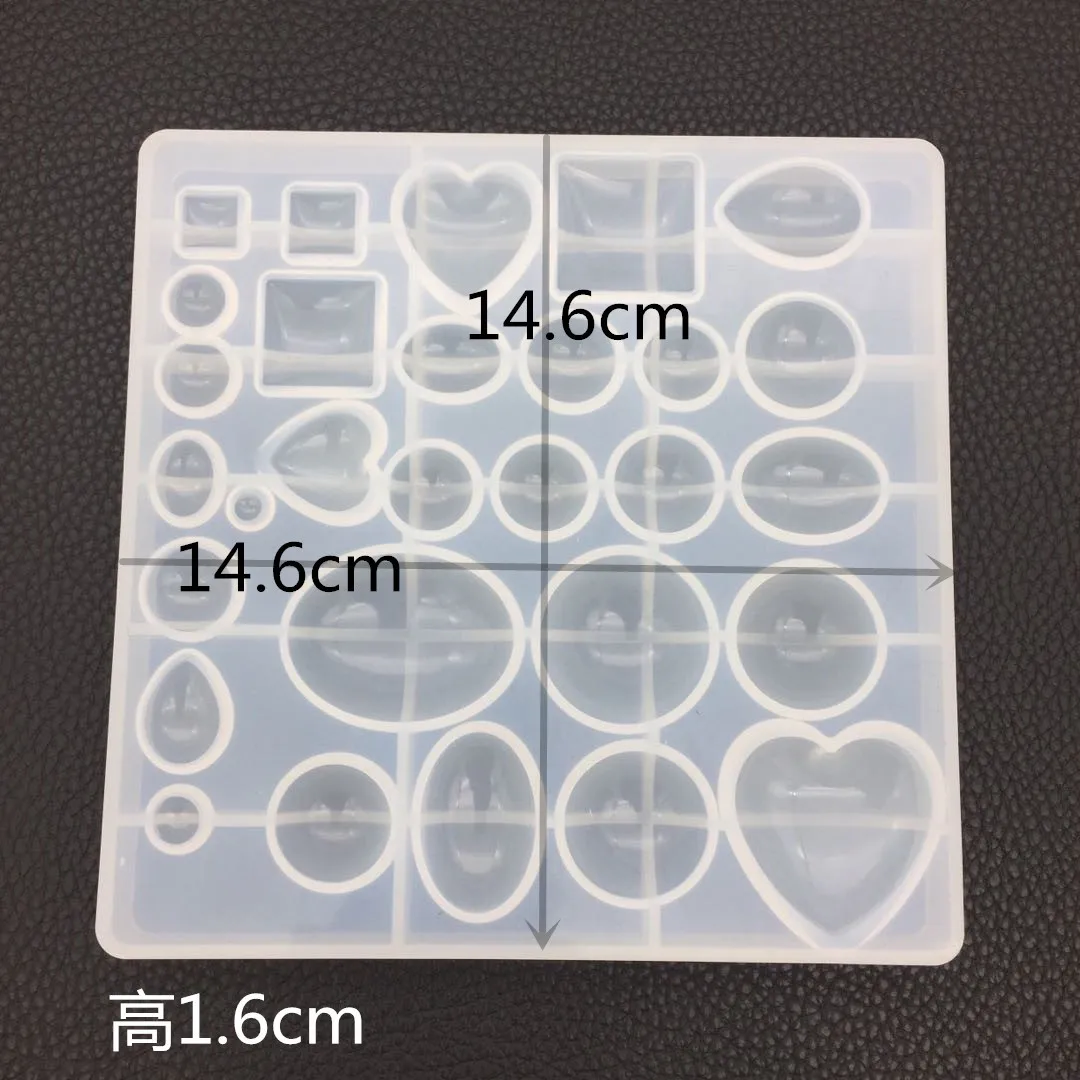 DIY Silicone Uv Resin Mold Cabochon for Earring Bracelet Jewelry Tools Bezels for Resin Jewelry