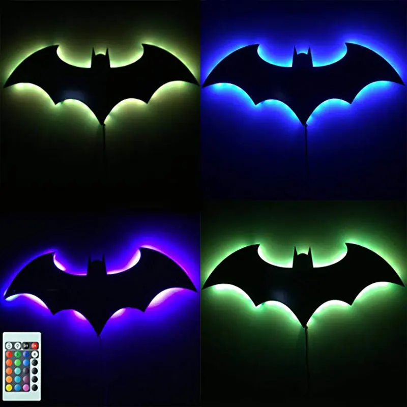

ZINUO LED Night Light USB Power Supply 3D Batman Remote Control 7Color Home Decoration Night Lamp Children Gifts