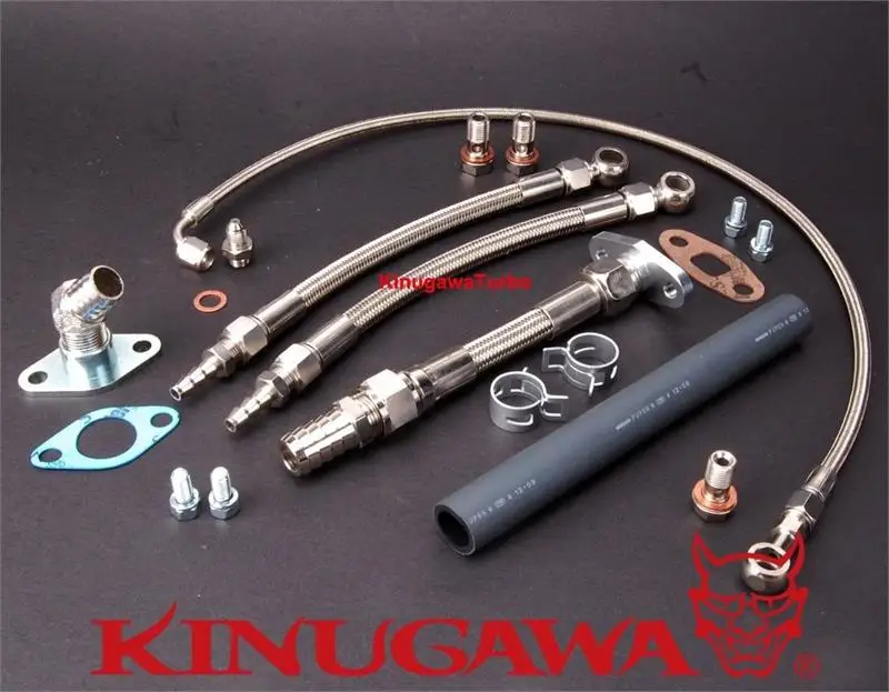 

Kinugawa Turbo Oil and Water Line Kit for TOYOTA 1JZ-GTE 2JZ-GTE w/ for Garrett T04Z Ball Bearing Turbo