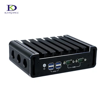 Billig Neueste 2 * COM Industrie Computer Fanless Micro Desktop PC Intel Dual Core I5 6200U I3 6100U Mit 1 * DP HDMI 2 * LAN Win 10 DDR4 RAM