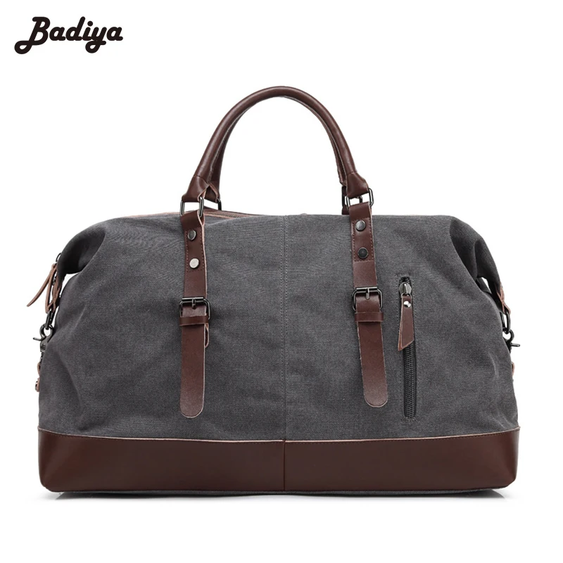

Functional Trendy Designer Handbags High Quality Men's Travel Bag Male Large Capacity Cylindrical Vintage Suitcase Shoulder Bag