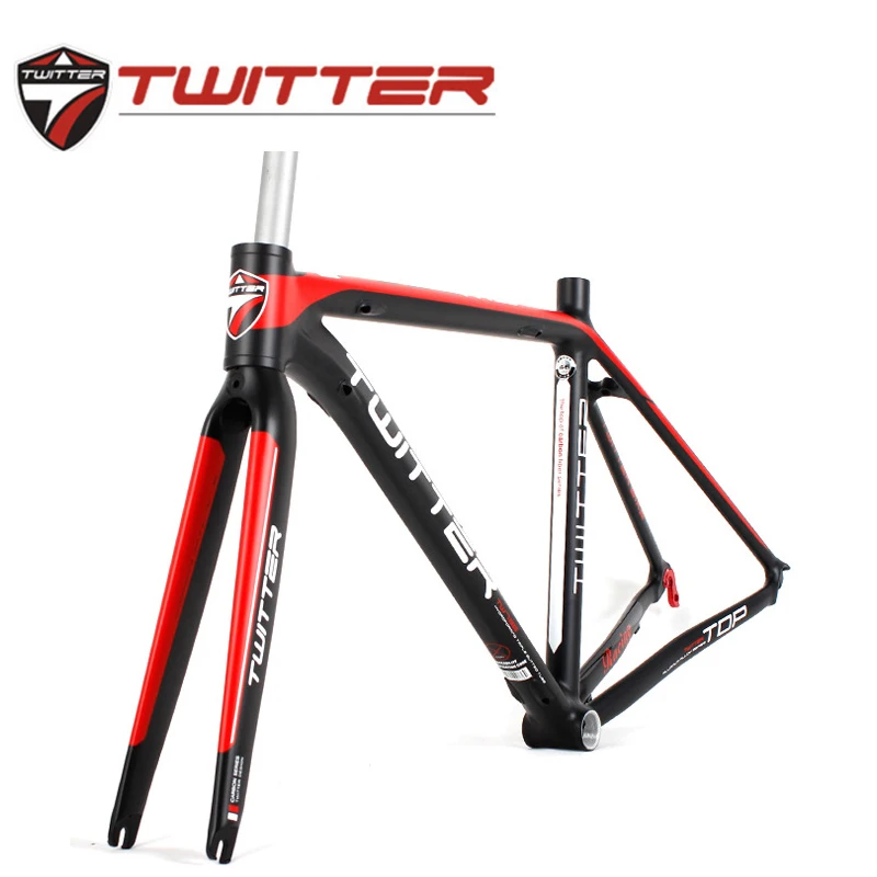 Sale Road Bike Carbon Fiber Front fork  Road bike frame aluminum alloy Bicycle Frame with 700C wheel frameroad road bike frame TW736 0