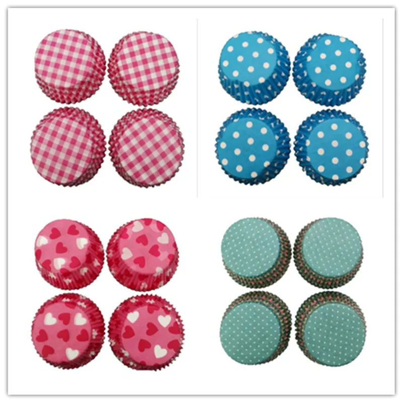 

100Pcs/Set Polka Dot Paper Cupcake Multicolor Muffin Cupcake Liner Baking Tool Paper Cup Forms Cake Cup Mold Cake Tray Decor