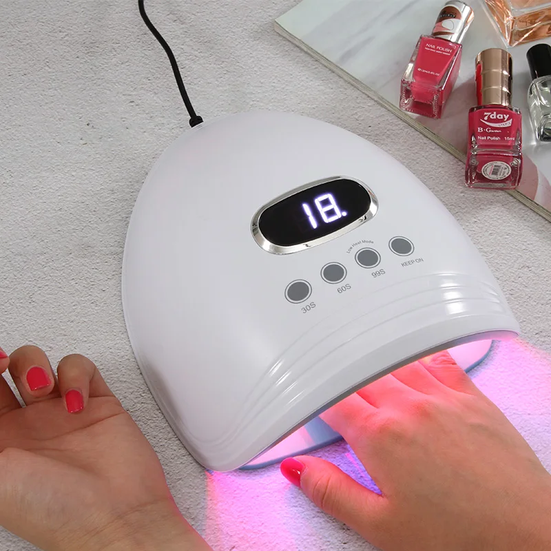 

660nm Infrared Light Plus UV Light 2 in 1 LED Nail Lamp 60W Gel Polish Dryer Nail UV Lamp