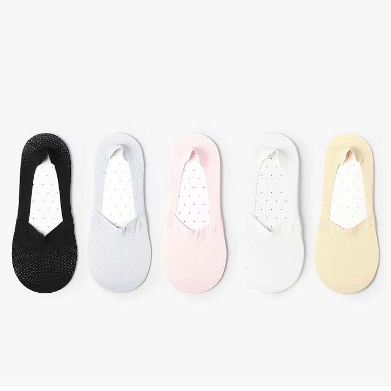 

summer women no show socks non-slip low cut invisible boat socks lot 5pair cotton Ice silk cute korean pink ankle socks harajuku