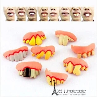 10x Funny Jumbo White Plastic Rabbit Teeth Bunny Costume Party Prank
