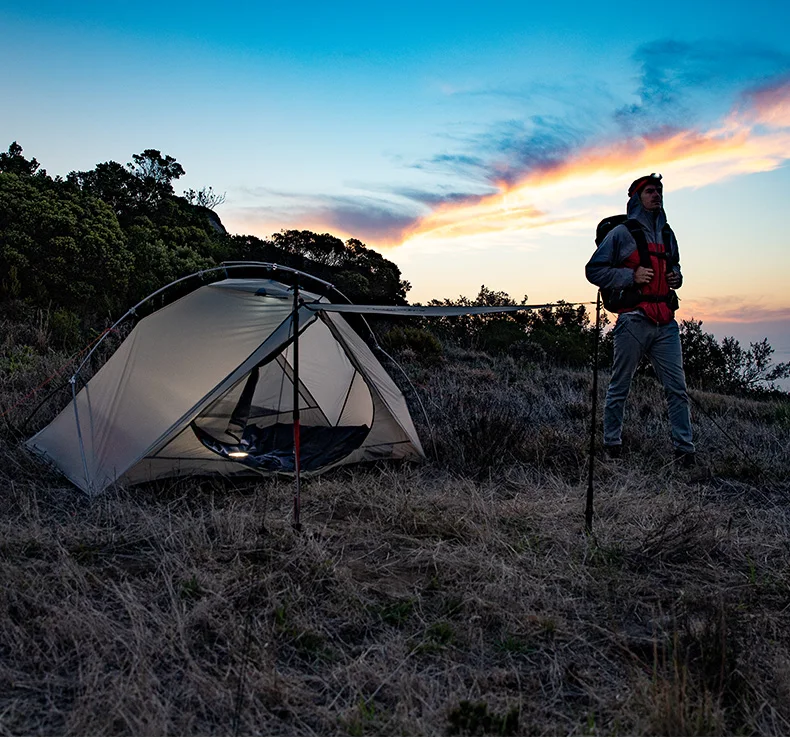 Naturehike 1 человек водостойкий однослойный открытый палатка серый 15D нейлоновое покрытие силиконовый Сверхлегкий Кемпинг палатки с ковриком