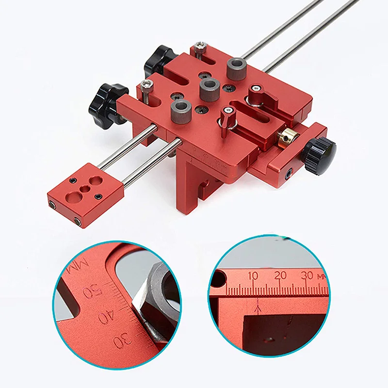 

3 in 1 Woodworking Drilling Locater Positioner Aluminium Alloy Durable Tools MDJ998