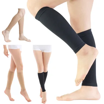 

Unisex Compression Leg Sleeve Relieve Varicose Veins Circulation Sport Legwarmer Black Footless Compression Socks For Running