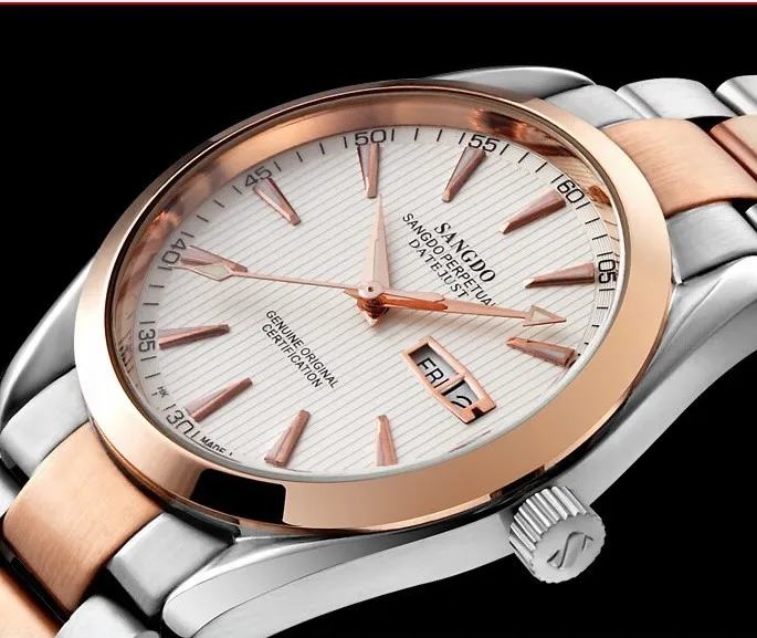 40mm Sangdo Business watch Automatic Self Wind movement Stainless steel with PVD gold plating 0271d