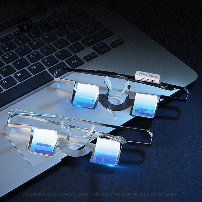 Prisma Rifrattore Lettino Creativo Occhiali Orizzontali Che Giocano Al Telefono Cellulare Leggi Il Giornale Guarda La Modalità Letto Del Computer Occh