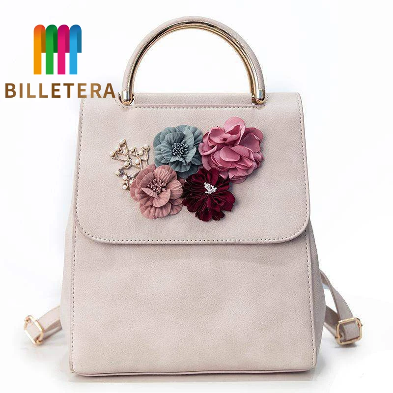 

BILLETERA Fashion Women Backpack Floral Women Shoulder Bag Schoolbag for Girls