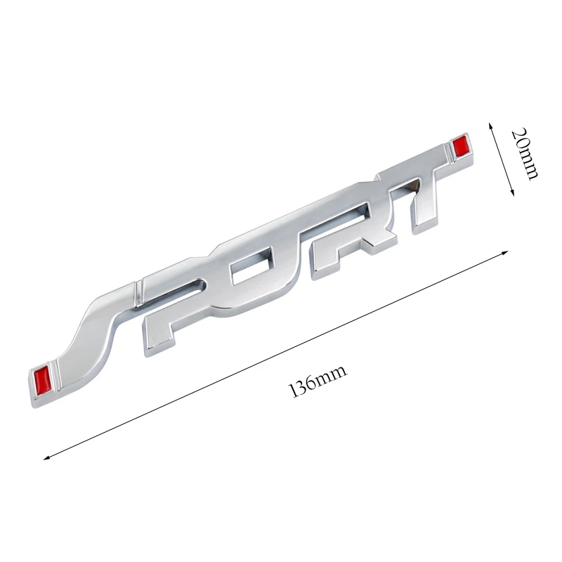 Metal-3D-Chrome-Silver-Black-Auto-Car-Trunk-Racing-SPORT-Word-Letter-Logo-Emblem-Badge-Decal (3)