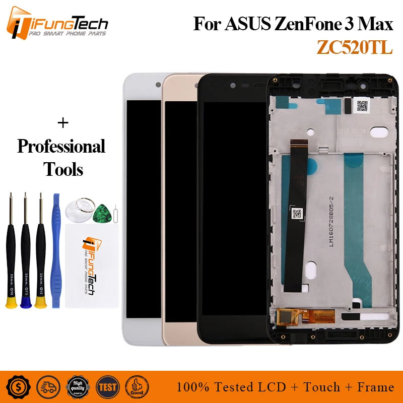 

Free Shipping 5.2'' New LCD For Asus Zenfone 3 Max ZC520TL Display LCD Touch Screen Digitizer Assembly X008D ZC520TL LCD Display
