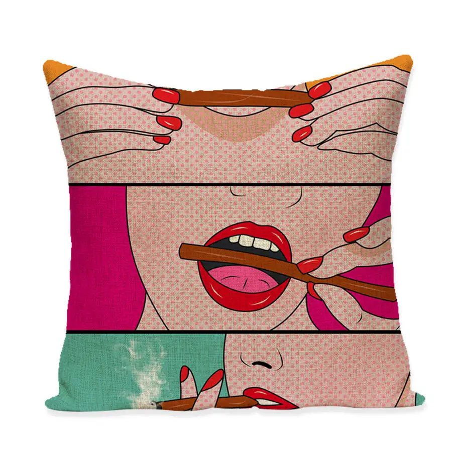 البوب الفن صوفا رمي سادة غطاء السرير الأمريكي ديكور المنزل مكتب الرئاسة الرجعية الكرتون وسادة الزخرفية الغلاف 45x45 سنتيمتر e1433 البوب الفن صوفا رمي سادة غطاء السرير الأمريكي ديكور المنزل مكتب الرئاسة الرجعية الكرتون وسادة الزخرفية الغلاف 45x45 سنتيمتر e1433