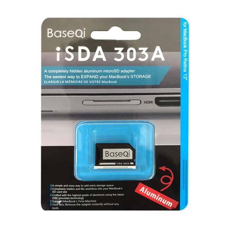 Рекламный 2019 металлический ниндзя Stealth Drive microSD адаптер для MacBook Pro Retina 13 дюймов 2010