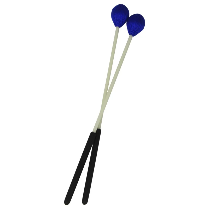 

1 pair Medium Hard Marimba Mallets 36cm Yarn Head Birch Handles Shaft for Percussion Instruments