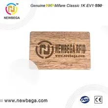 5 шт. NFC Деревянная Карта Подлинная MF1ICS50 EV1 1K- 4 байт UID S50 RFID 13,56 МГц IC ключ Быстрая