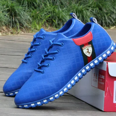 

YOUBROER Male Leather Casual Shoes for Men Canvas Shoes Outdoor Sneakers Air Mesh Flats Breathable Ferrary Shoes Plus Size 46