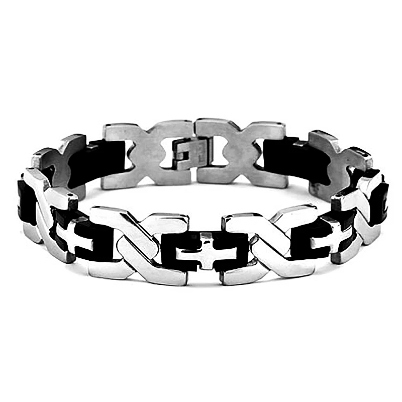 Мужские новые браслеты из титановой стали, мужские Модные ювелирные изделия, геометрические браслеты-цепочки#5