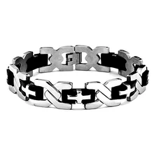 Мужские новые браслеты из титановой стали, мужские Модные ювелирные изделия, геометрические браслеты-цепочки#5