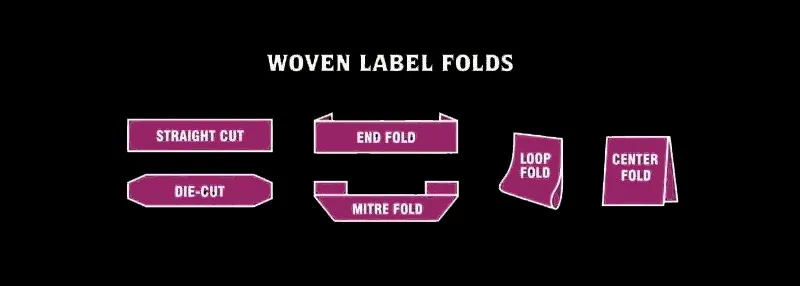 woven label folds