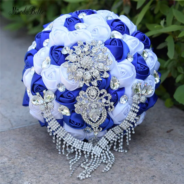 modabelle bouquet de mariage mauve royal bluepurpleblack bridal bouquet wedding silk roses