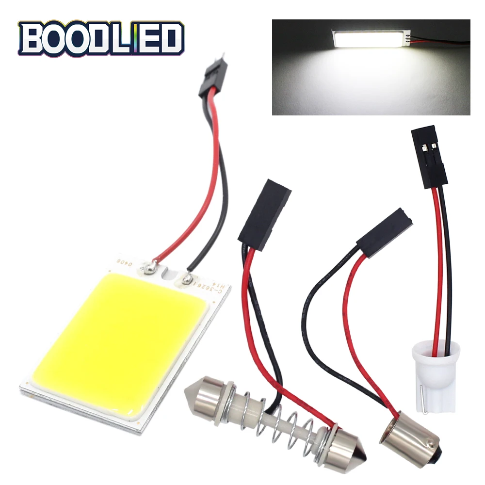 So.k 2 шт./лот T10 COB 12/24/36/48 SMD чип белый чтение 12V светодиодная купольная лампа