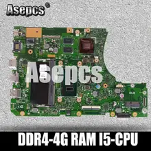 Asepcs X556UV материнская плата для ноутбука ASUS X556UQ X556UV X556UB X556UR X556U X556 Тесты оригинальная материнская плата DDR4-4G Оперативная память I5-CPU