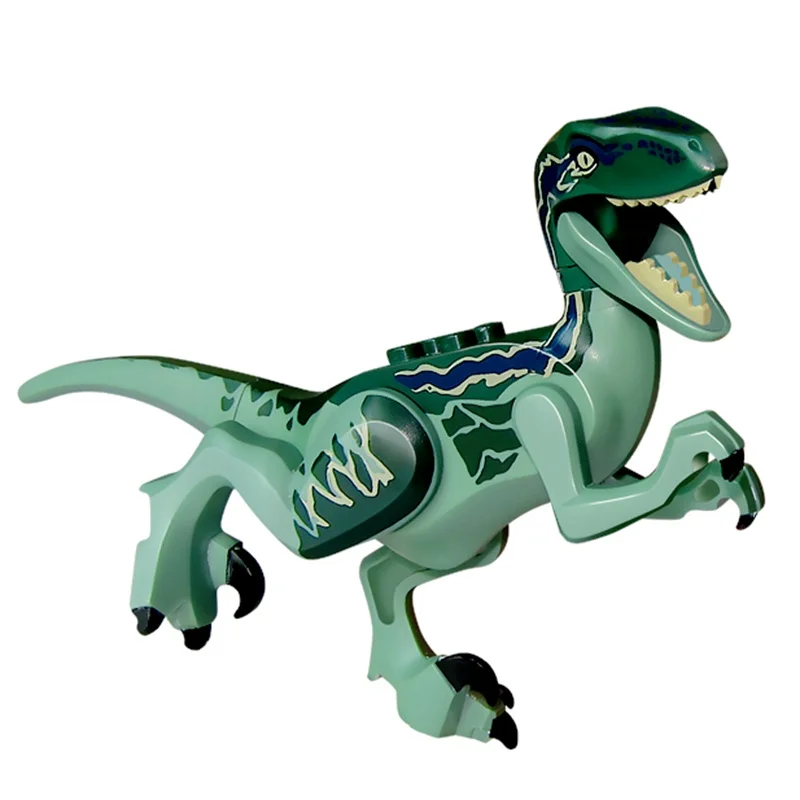 

Jurassic Dinosaurs Echo Blue DIY Blocks Single Sale Velociraptor Models Building Block Toys For Kids Compatible Legoing Dinosaur