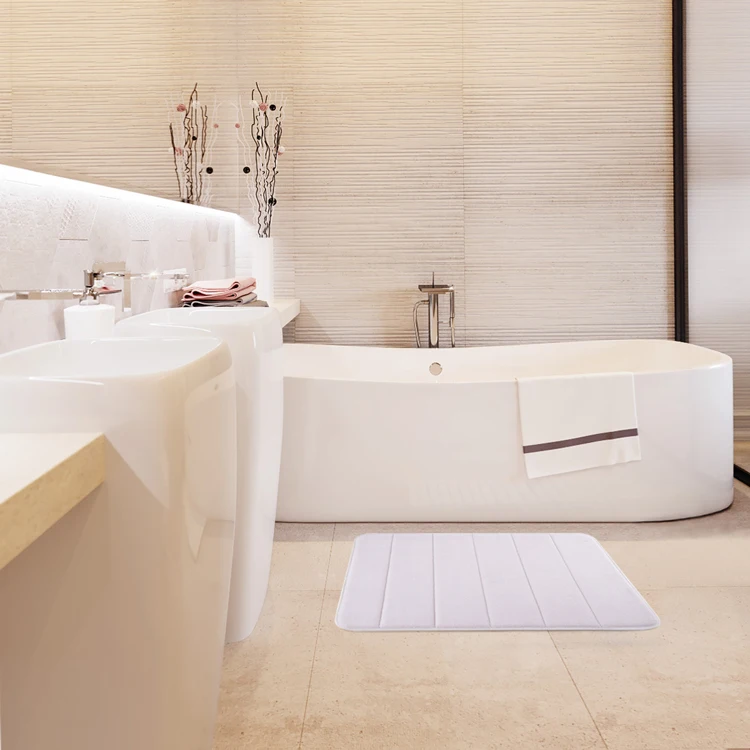 ANHO 40x60 см пены памяти коврик для ванной комнаты ворсистый пены памяти коврик для дома прямоугольной формы Противоскользящий коврик для ног