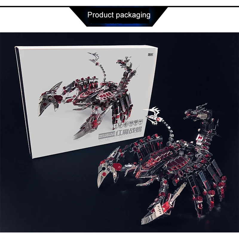 Модель 2018 Microworld Red devils scorpion DIY лазерная резка пазл модель робота животного 3D