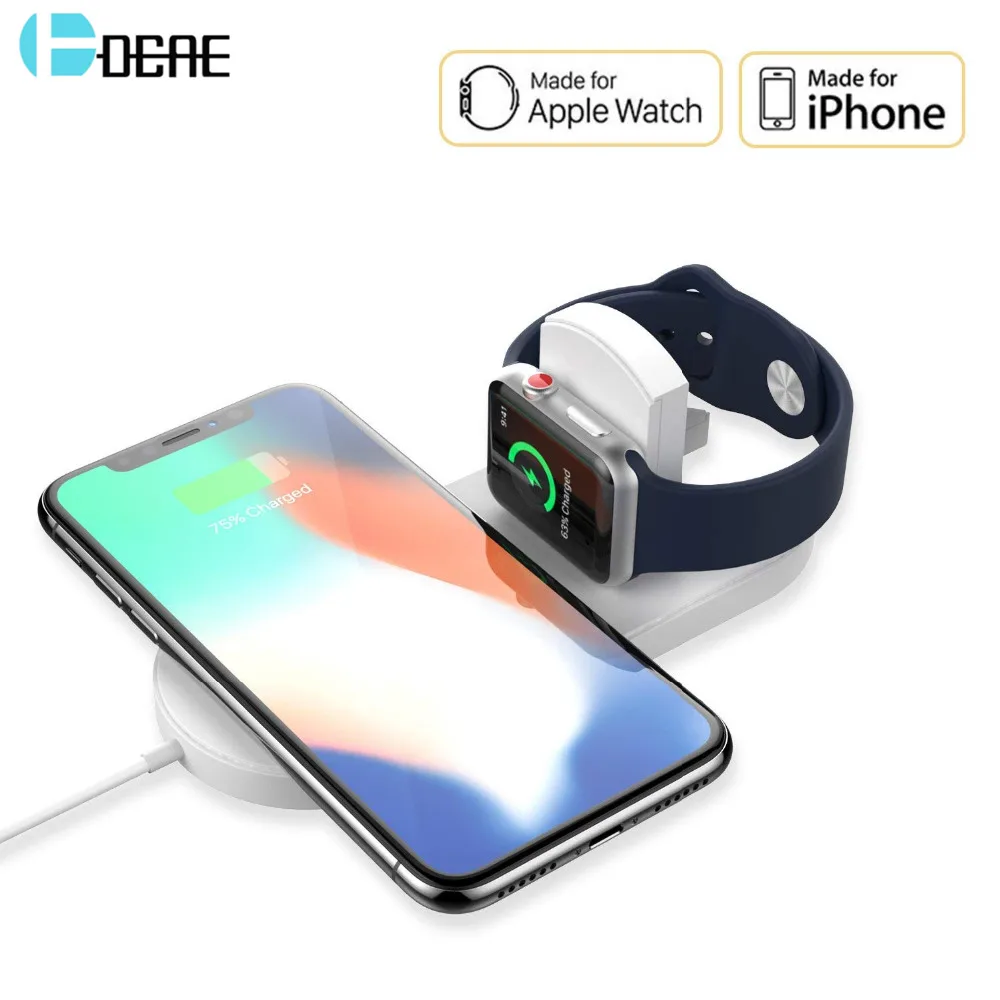 DCAE Qi Wireless Charger for Apple Watch 2 in 1 Fast