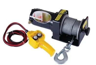 

2000lb--2500lb 12V electric winch Car truck auto barge trailer hand puller tire repair tool