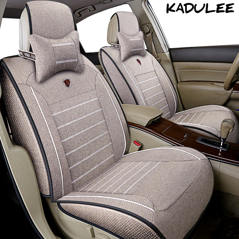 

KADULEE flax car seat cover for hyundai solaris accent creta elantra getz i20 i30 Auto accessories car-styling car seat protect