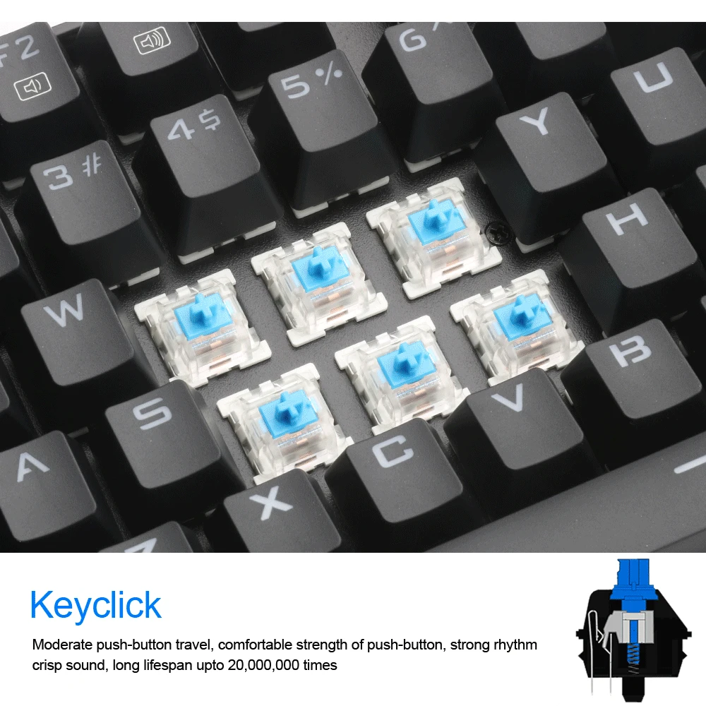 Redragon USB игровая механическая клавиатура Коврик для мыши комбо 87 стандартными