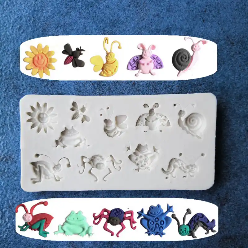 Abeja Caracol Rana Mariposa Girasol Diy Hornear Molde Para Fondant