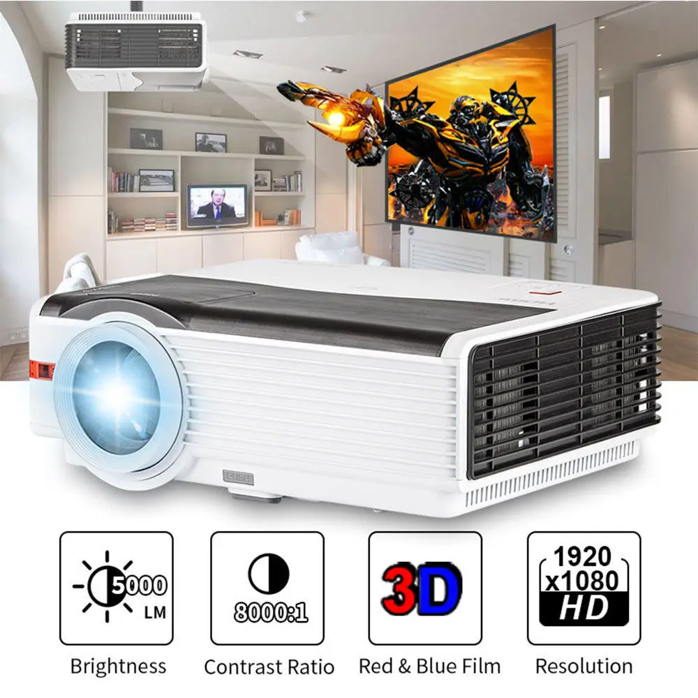 CAIWEI Digital LED Home Theater Projector Multimedia Video Game Movie LCD Proyector 5000 Lumens Support HD 1080P HDMI VGA Beamer CAIWEI Digital LED Home Theater Projector Multimedia Video Game Movie LCD Proyector 5000 Lumens Support HD 1080P HDMI VGA Beamer