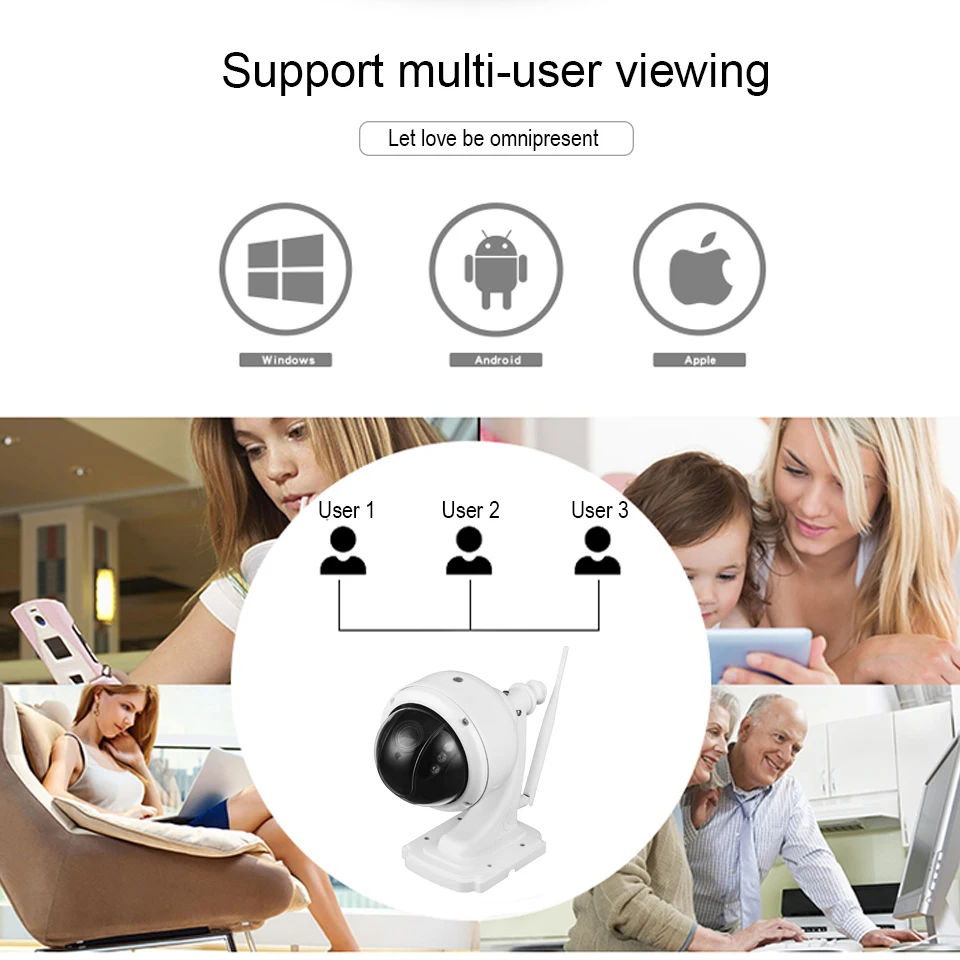 Беспроводная скоростная PTZ камера BESDER 1080P 960P Wi Fi с автоматическим увеличением 5X 2 7
