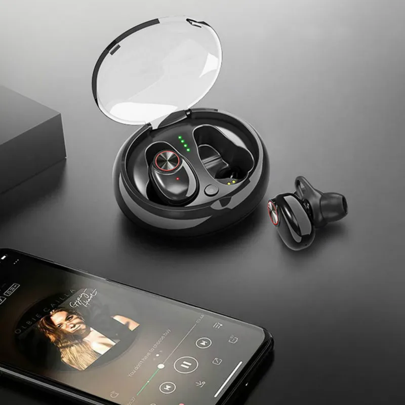 TWS Bluetooth гарнитура V5 беспроводная гарнитура с зарядным устройством для Xiaomi гарнитура музыкальные наушники с шумоподавлением для iphone 8