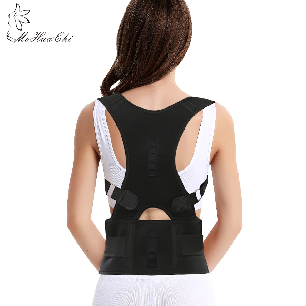

MOHUACHI Neoprene Shapewear for Men Bodysuit Corset Male Back Lumbar Sauna Suit Brace Strap Waist Cincher Posture Corrector Belt