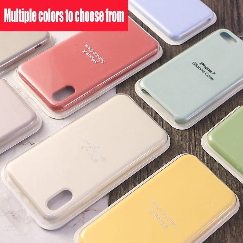 

IMIDO Original Silicone Case For iPhone 6/6S/5/SE7/8 Plus X/Xs/XR/Xs/Max Official Silicon Phone Cover For Retail BOX