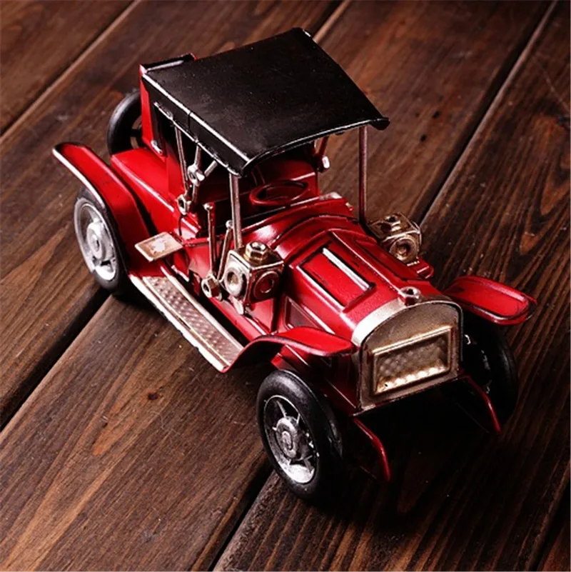 

Nostalgia Metal Crafts Vintage Car Model Decoration For Children Car Toys Birthday Gift Iron Craft Home Decoration Accessories