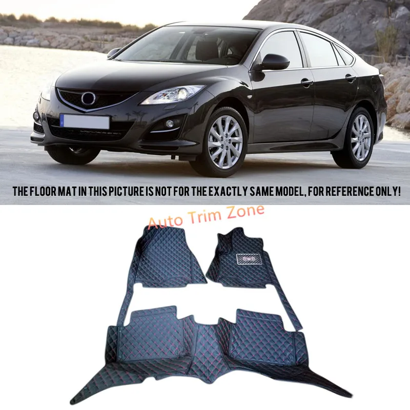 

6 Color! Black Interior Leather Floor Mats & Carpets For Mazda6 Atenza For Mazda 6 2008-2012