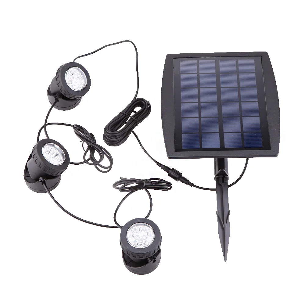 Us 50 44 6 Off Outdoor Garden Solar Powered 3 Rgb Led Spotlight Pool Pond Yard Spot Light Colorful Lamp Environmental Friendly Lighting In