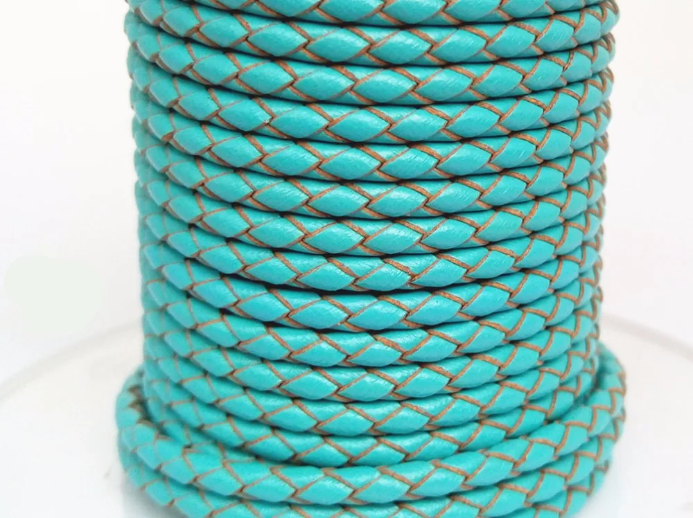 Плетеный шнур из натуральной кожи 3 мм 50 метров|braided leather cord|leather cordgenuine braided cord |