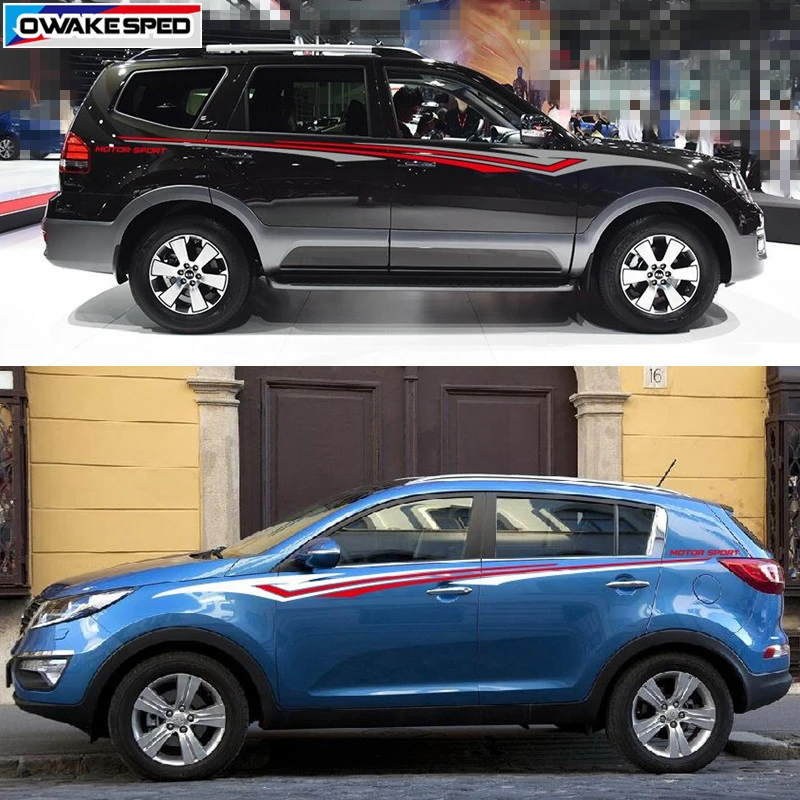 Наклейка на талию для автомобильной двери для KIA SPORTAGE BORREGO, автомобильный Стайлинг, автомобильные наклейки для кузова, внешние аксессуары, водостойкая наклейка