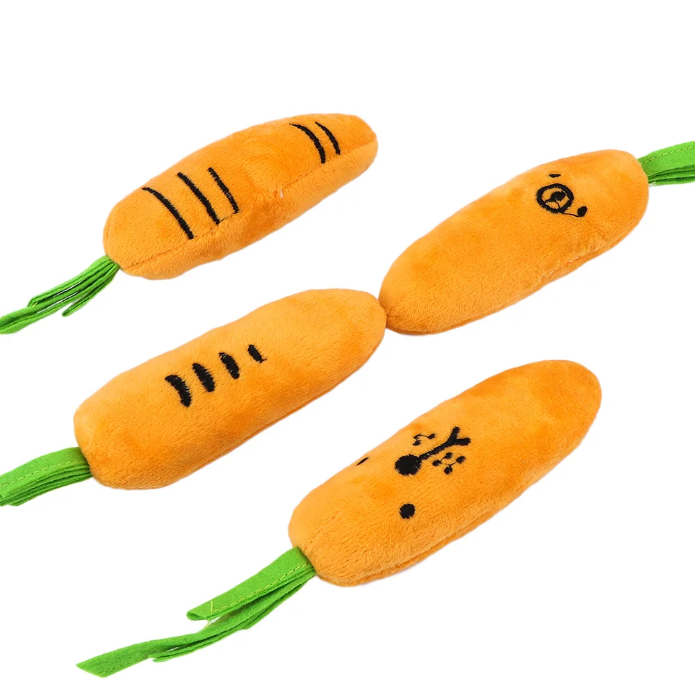 

1 Pc Creative Cartoon Pattern Design Pet Dog Chew Toys Cute Vegetable Carrot Puppy Toy Pattern Sent By Random