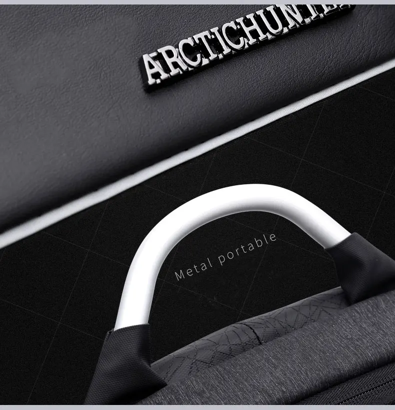 ARCTIC HUNTER мужской модный 15," рюкзак для ноутбука мужской студенческий usb зарядка бизнес путешествия Водонепроницаемая Повседневная сумка для компьютера